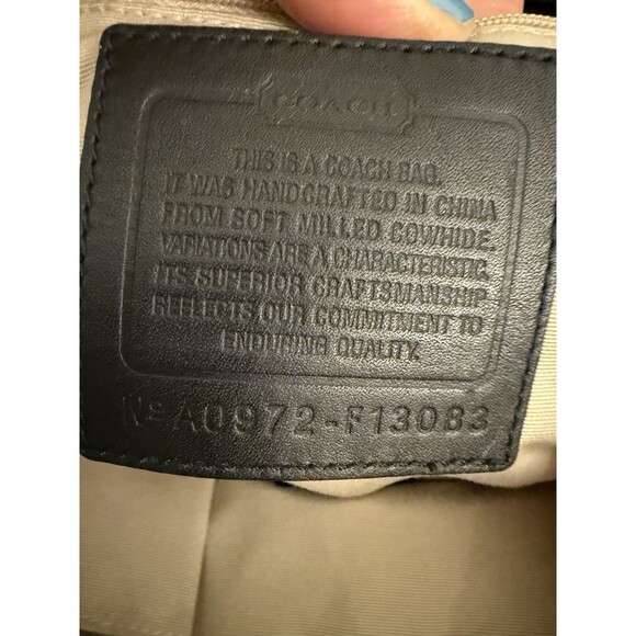 Coach Black Soft Milled Leather Tote Bag Purse Hamilton Y2K Womens F13083 - Picture 5 of 6